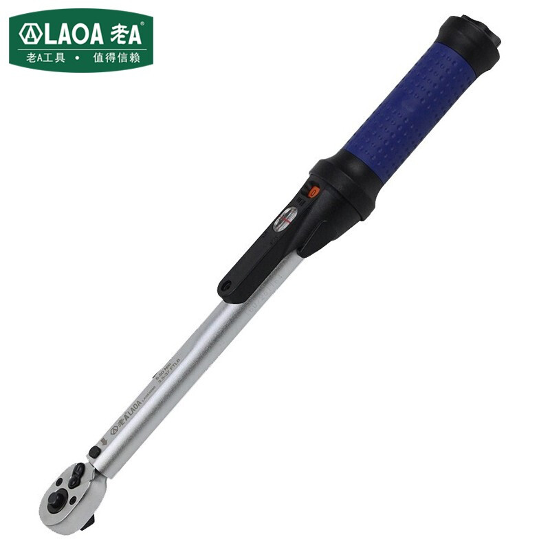 老A（LAOA）扭力扳手5-50n/m 预置式可调扭矩扳手公斤扳手带透视窗 LA353550
