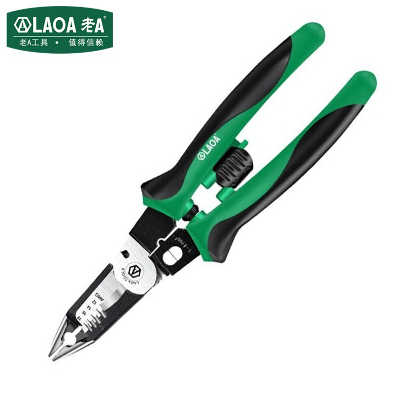 老A（LAOA）剥线钳9英寸 剪线钳断线钳压接钳尖嘴钳多用钳子 LA320909