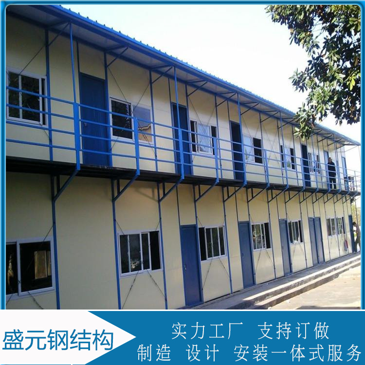 岩棉夹心彩钢板房价格  彩钢简易房  建造安装成本低