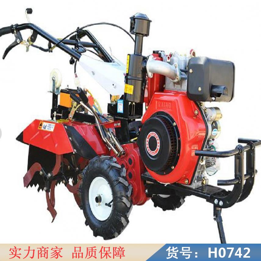 朵麦手扶车旋耕机 四驱柴油旋耕机 四驱柴油微耕机货号H0742