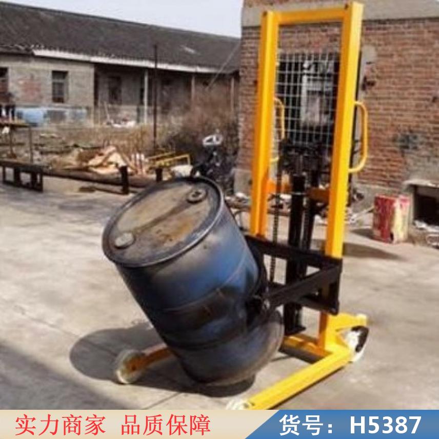朵麦05吨手动堆高车 手动油桶堆高车 电动升降堆高车货号H5387