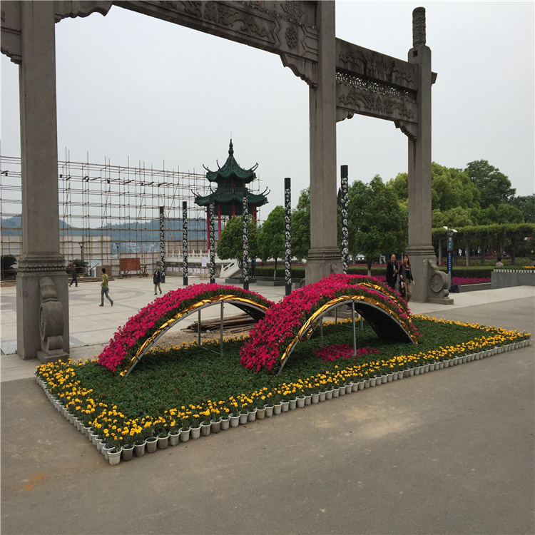 山东节假日组摆花卉基地 组摆花卉设计与施工 江瑞