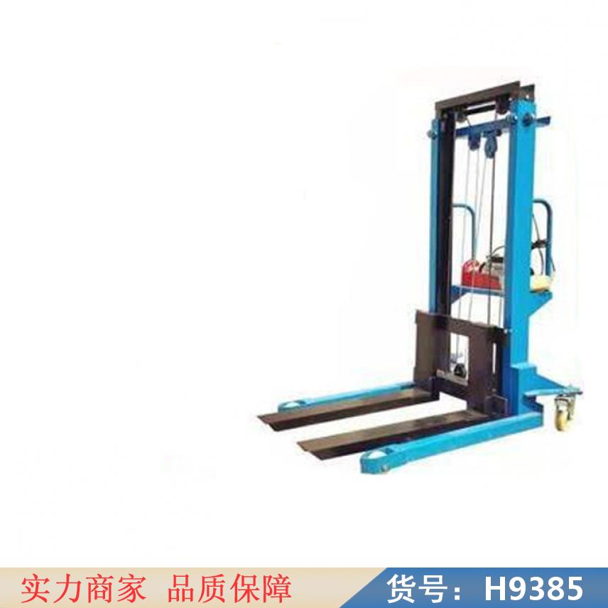朵麦手动式液压叉车 手拖液压叉车 移动堆高车货号H9385