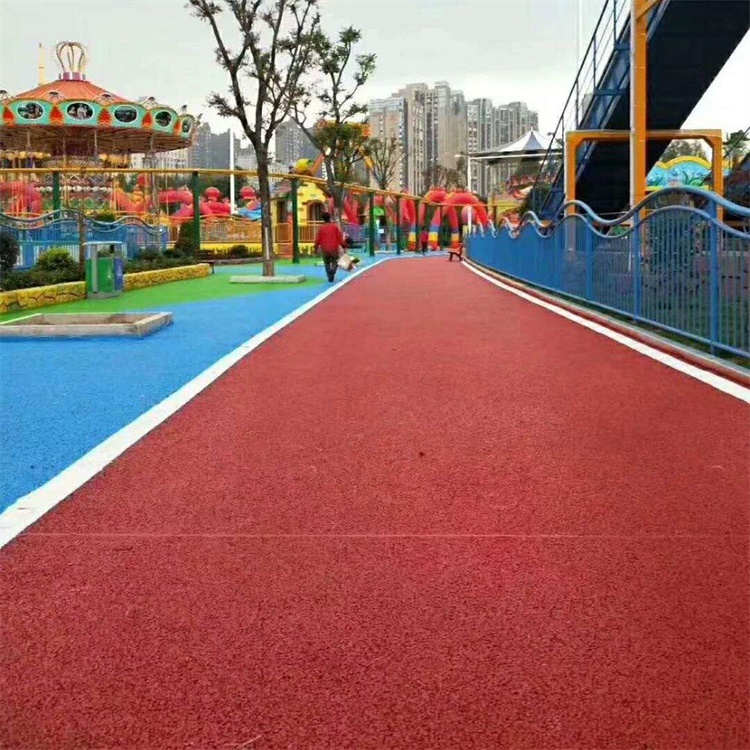 彩色透水道路报价 彩色透水地坪费用 景区透水地坪 四川日晨