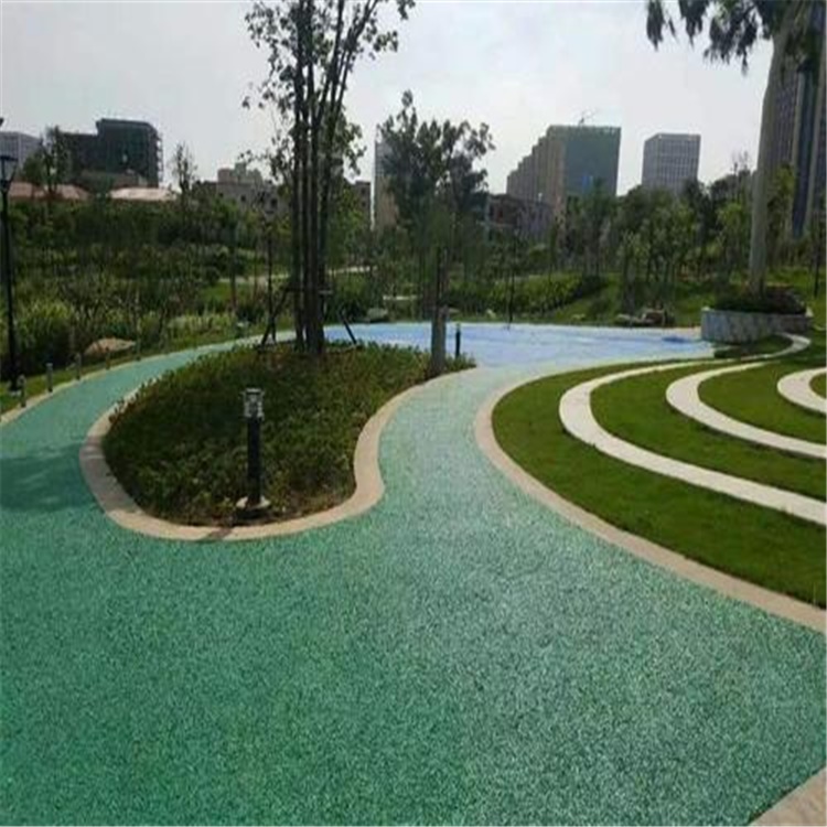 彩色透水道路报价 透水地坪 景区透水地坪 四川日晨
