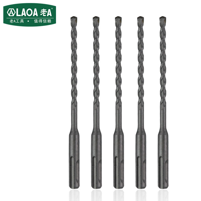 老A（LAOA）电锤钻头圆柄两坑砖头混泥土钻头冲击钻头Φ6x150mm 5支装LA160615-R