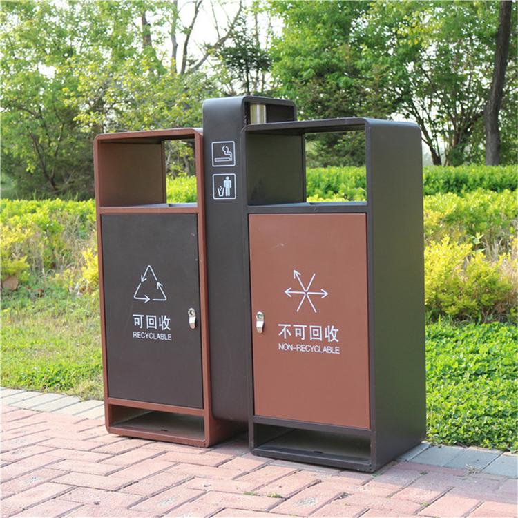 50L木质垃圾桶 深圳户外小区公园环保分类垃圾桶 果壳箱 