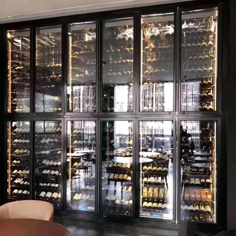 不锈钢恒温酒柜定制 不锈钢置物架子 304不锈钢酒柜 标艺不锈钢厂家