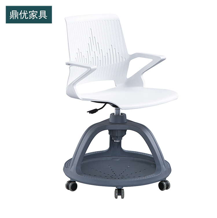 可360度旋转写字板学习椅 鼎优培训椅带轱辘 智慧学生互动课堂桌椅厂家