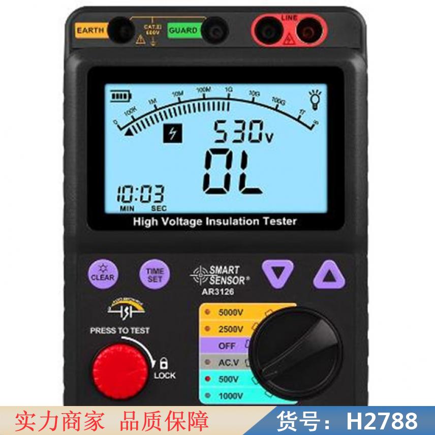 朵麦100a回路电阻测试仪 绝缘电阻测试仪5000v 高压大屏电货号H2788