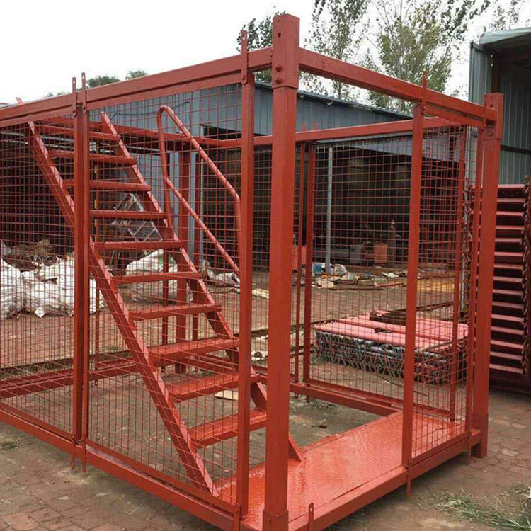 安全梯笼 建筑式安全梯笼 挂网式安全梯笼 利科建筑销售