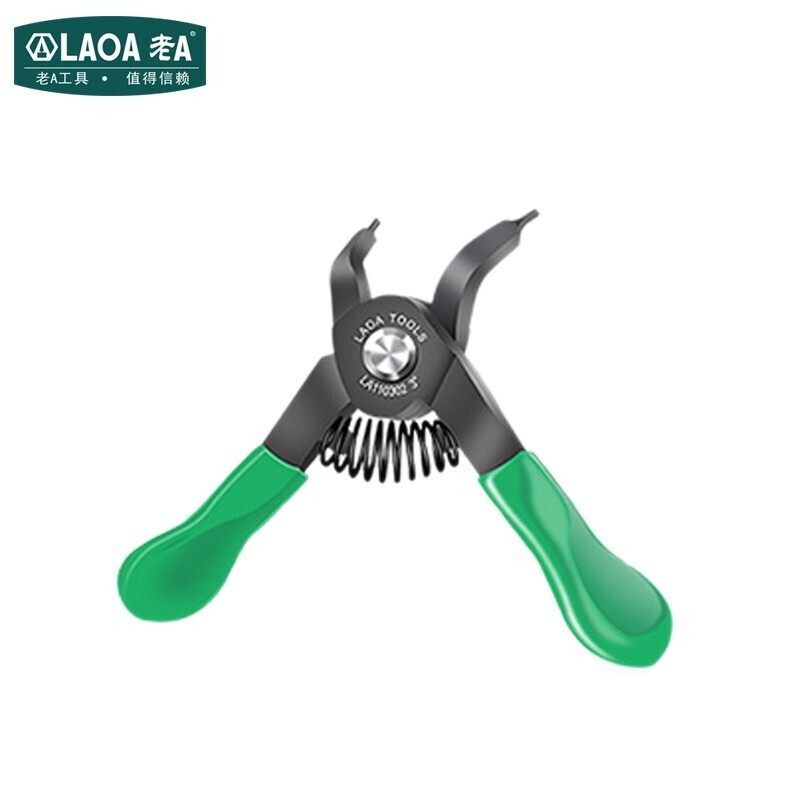 老A（LAOA）迷你卡簧鉗穴弯 内弯弹簧钳挡圈钳卡环钳3英寸 LA110302