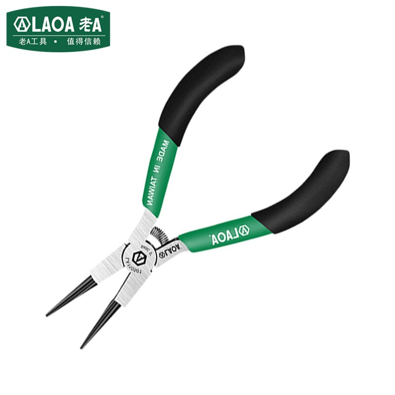 老A（LAOA）卡簧钳 内直卡 直口穴用卡环钳弹簧钳挡圈钳 5英寸穴直 LA110501