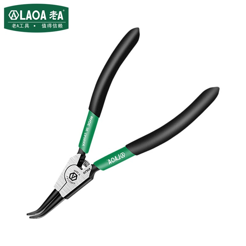 老A（LAOA）卡簧钳 外卡 轴用弹簧钳穴用挡圈钳卡环钳 9英寸轴弯 LA110904
