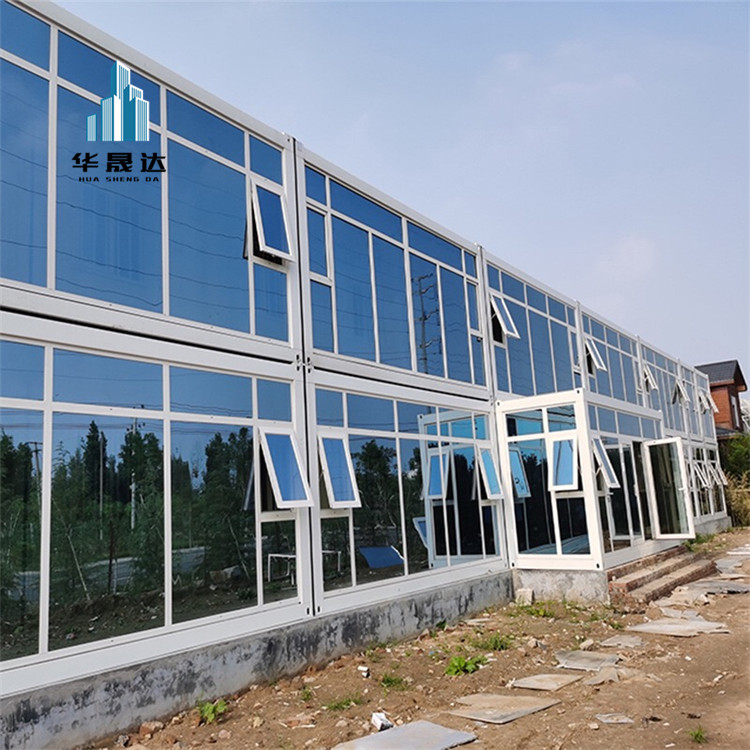 广东折叠式打包箱房工厂预制 隔音保温吸音材料集装箱打包房 打包箱房框架吊头配件批发