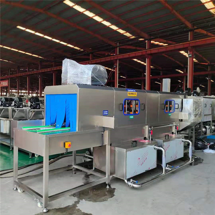 厂家批发螺蛳粉料桶清洗机 自动化料桶清洗风干设备价格 大型容器清洗机械不锈钢材质可定制