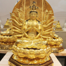 金梓承接佛像寺庙工艺品酒店别墅会所贴金箔装饰工程业务