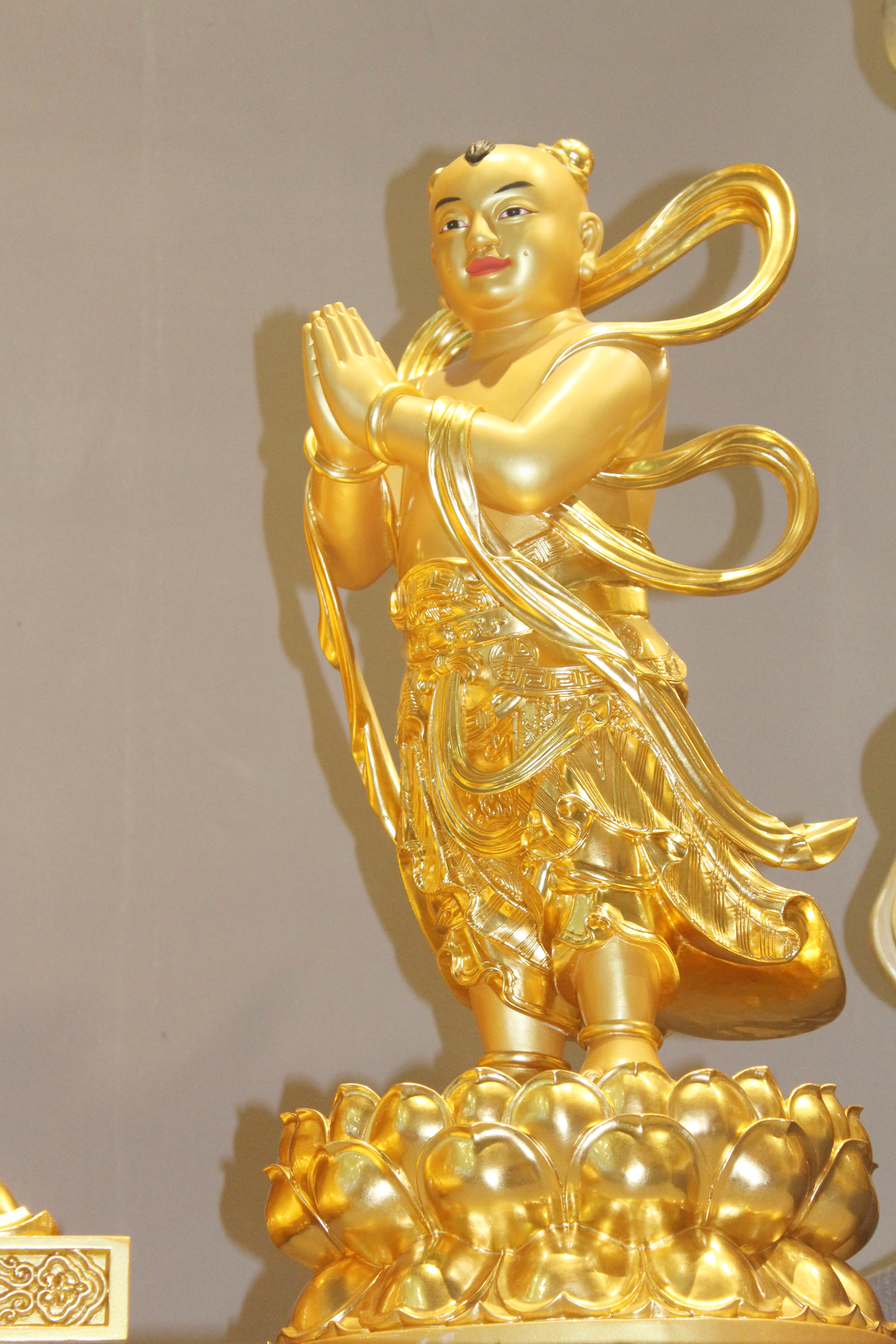 金梓箔业承接佛像工艺品福禄寿三星贴真金箔装饰工程业务