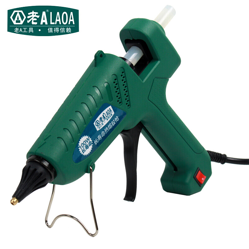 老A（LAOA）热熔胶枪100W 电胶枪胶水枪 打胶枪DIY粘胶枪 LA813100