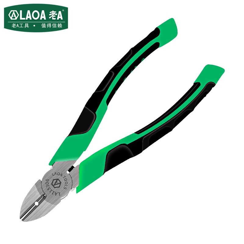 老A（LAOA）日式斜嘴钳 省力电工钳子偏口钳剪线钳6英寸 LA115306