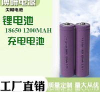 厂家定制手电筒3.7v 18650锂电池尖头18650单支 1200mah 电风扇