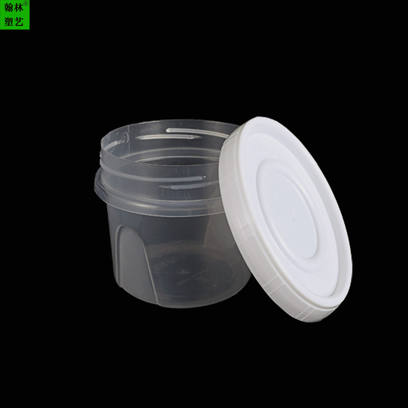 翰林现货可定制圆形塑料旋转400ml底商用外卖快餐打包汤粥甜品汤杯