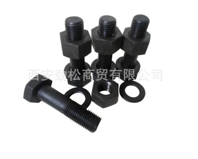 厂家直销 m20*70国标钢结构六角螺栓 表面发黑处理10.9级六角螺丝 陕西厂家