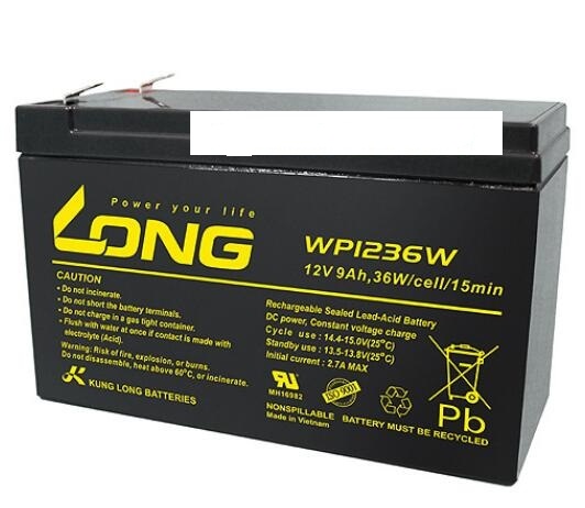LONG广隆蓄电池WP1236W 12V36W 照明电源 UPS电源 通信蓄电池