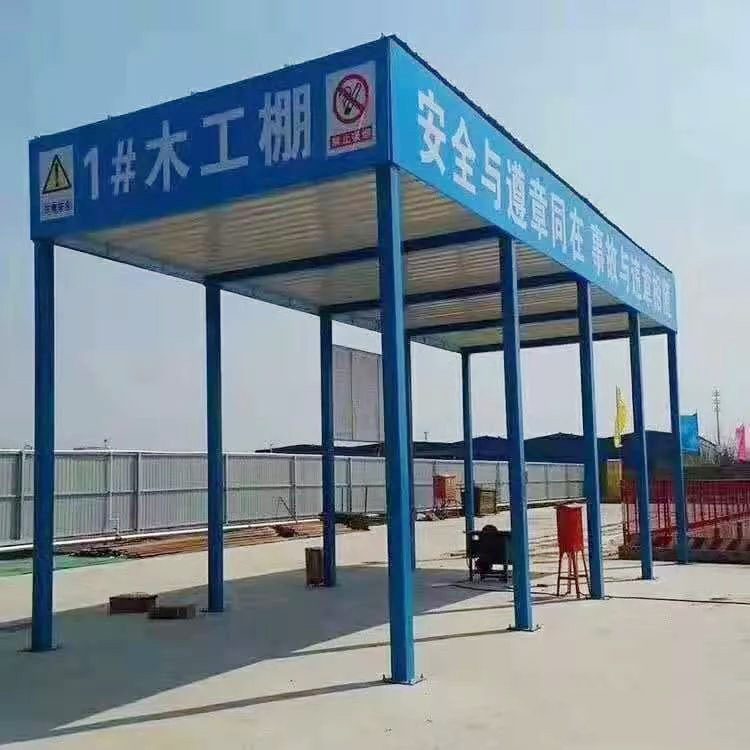 加工定制木工棚 安全通道 河北厂家出售电箱防护棚 来电详询