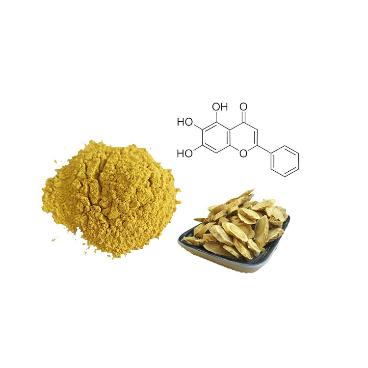 慈缘生物 黄芩素98%  黄芩提取物 CAS号491-67-8 慈缘生物 黄芩抗病毒 黄芩的干燥根 优质供应 动物生产专用
