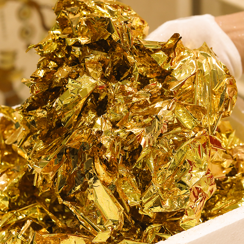 金梓工艺品贴银不变色碎银箔 金箔佛像装饰金箔适用高亮度鎏银箔 