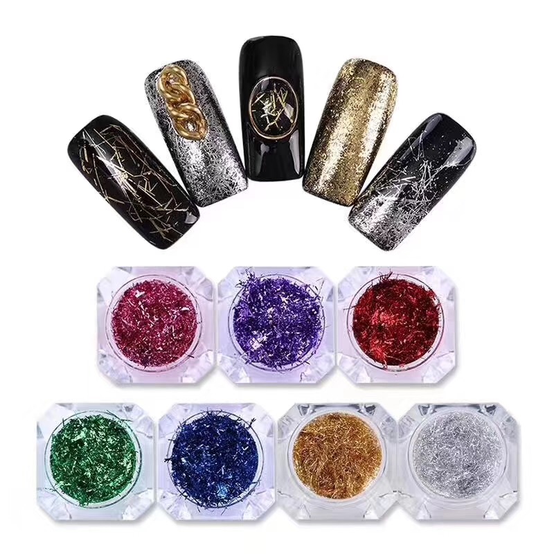 【金梓箔业】金箔批发工艺玻璃用金箔丝 粗细均匀美甲金箔丝