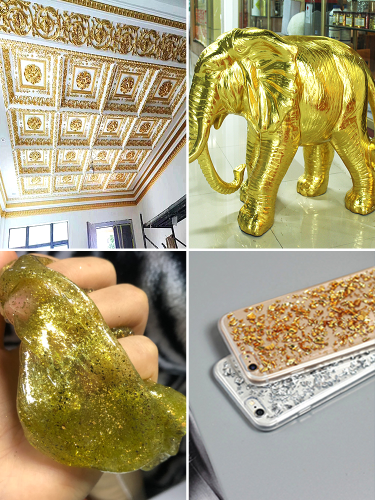 金箔纸装饰 金泊佛像工艺贴金铂纸装修贴顶吊顶金萡纸1件500