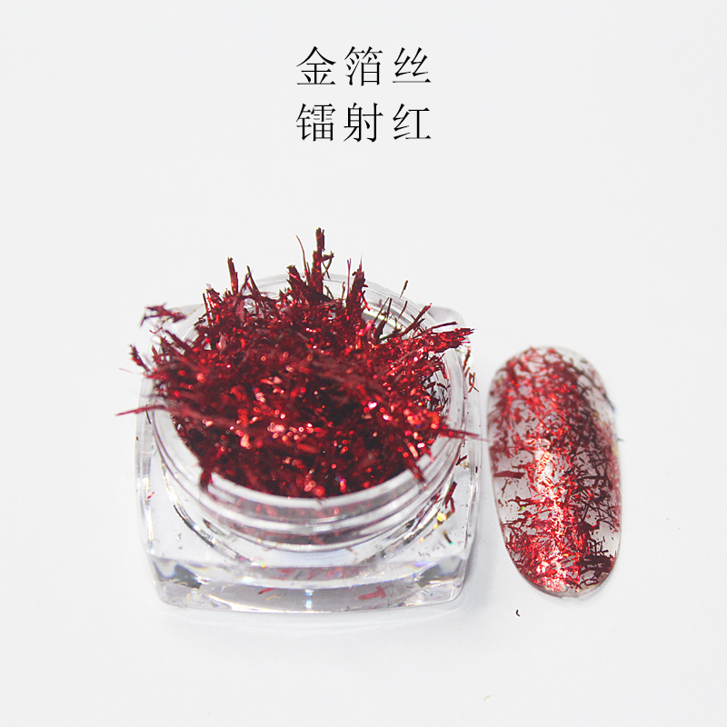  金梓生产美甲金箔丝粗细均匀工艺玻璃用金箔丝