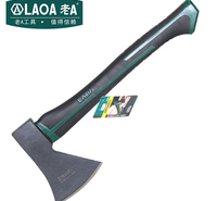 老A（LAOA）双色柄木工斧头 劈柴伐木野营斧子开山斧600g LA144600