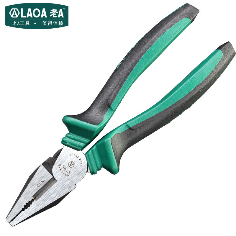 老A（LAOA）钢丝钳 工业级偏心省力克丝断线钳 老虎钳 虎口钳子 8英寸 LA111318