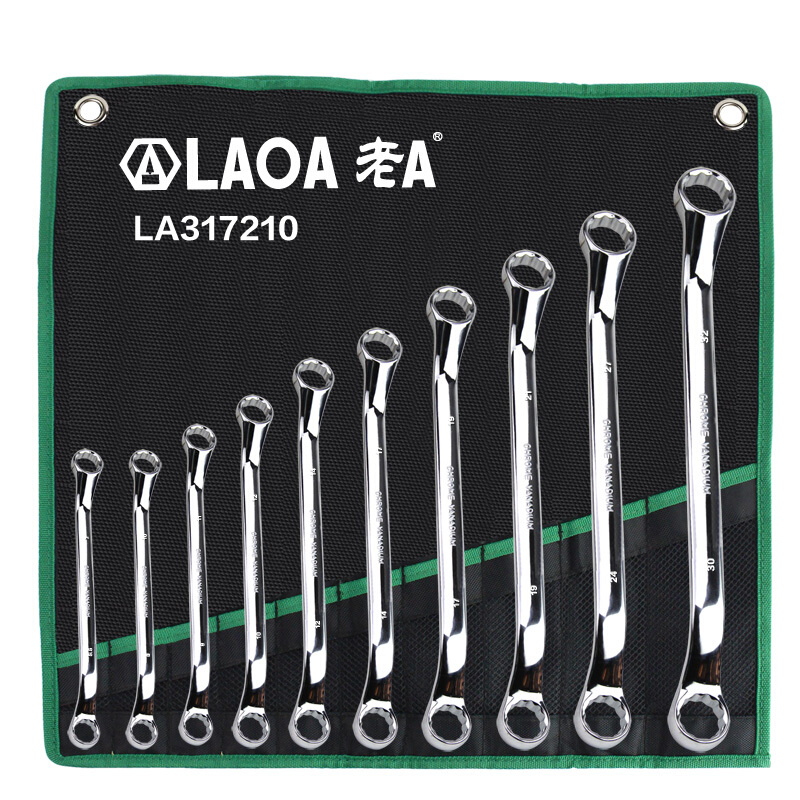 老A（LAOA）LA317210 梅花扳手套装10PC双呆扳手组套汽修机修工具5.5-32MM