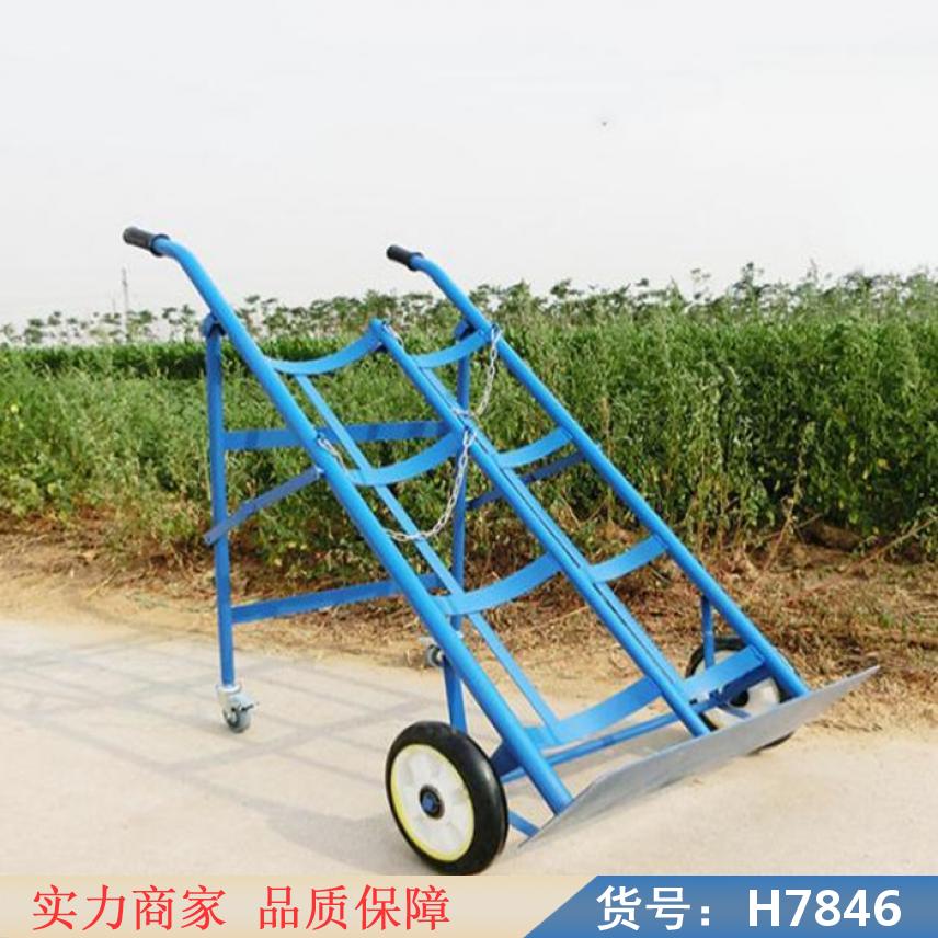 钜都氧气瓶推车 氧气瓶乙炔瓶推车 双氧气瓶推车货号H7846