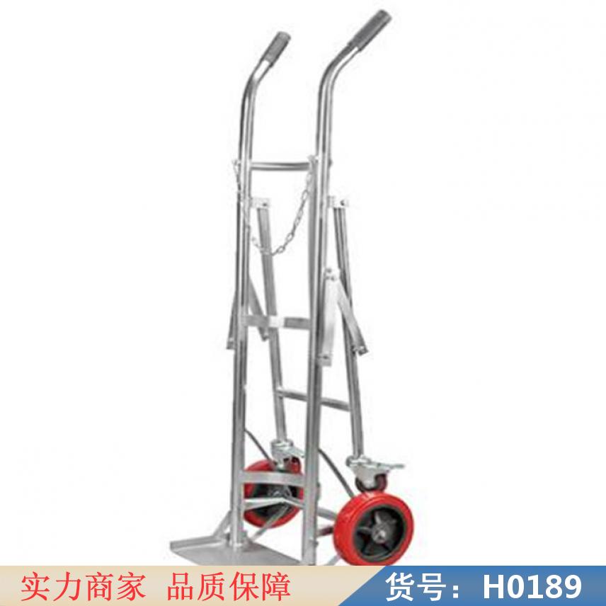 钜都不锈钢气瓶推车 不锈钢搬运车 滑轮推车货号H0189