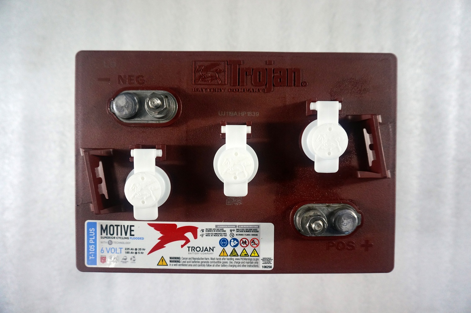 TROJAN 邱健蓄电池6VBATTERY T-105 Plus高空作业平台升降机洗地机多功能电车