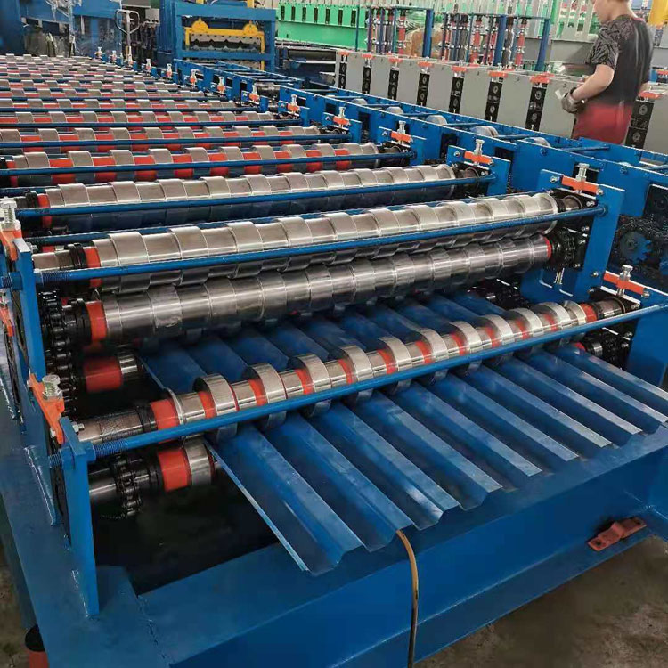 双层压瓦机 仿古琉璃瓦设备 钢构房用金属板材冷弯成型机 售后无忧