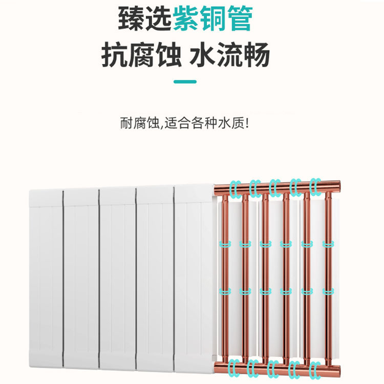 郑州三阳暖气片家用水暖铜铝复合132*60散热器厨房壁挂式集中自采供暖明装