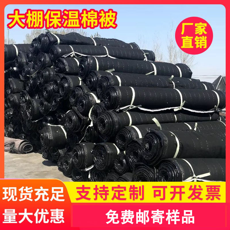 大棚保温棉被防雨防寒加厚珍珠棉菌菇棚养殖温室大棚黑色定制棉毡 