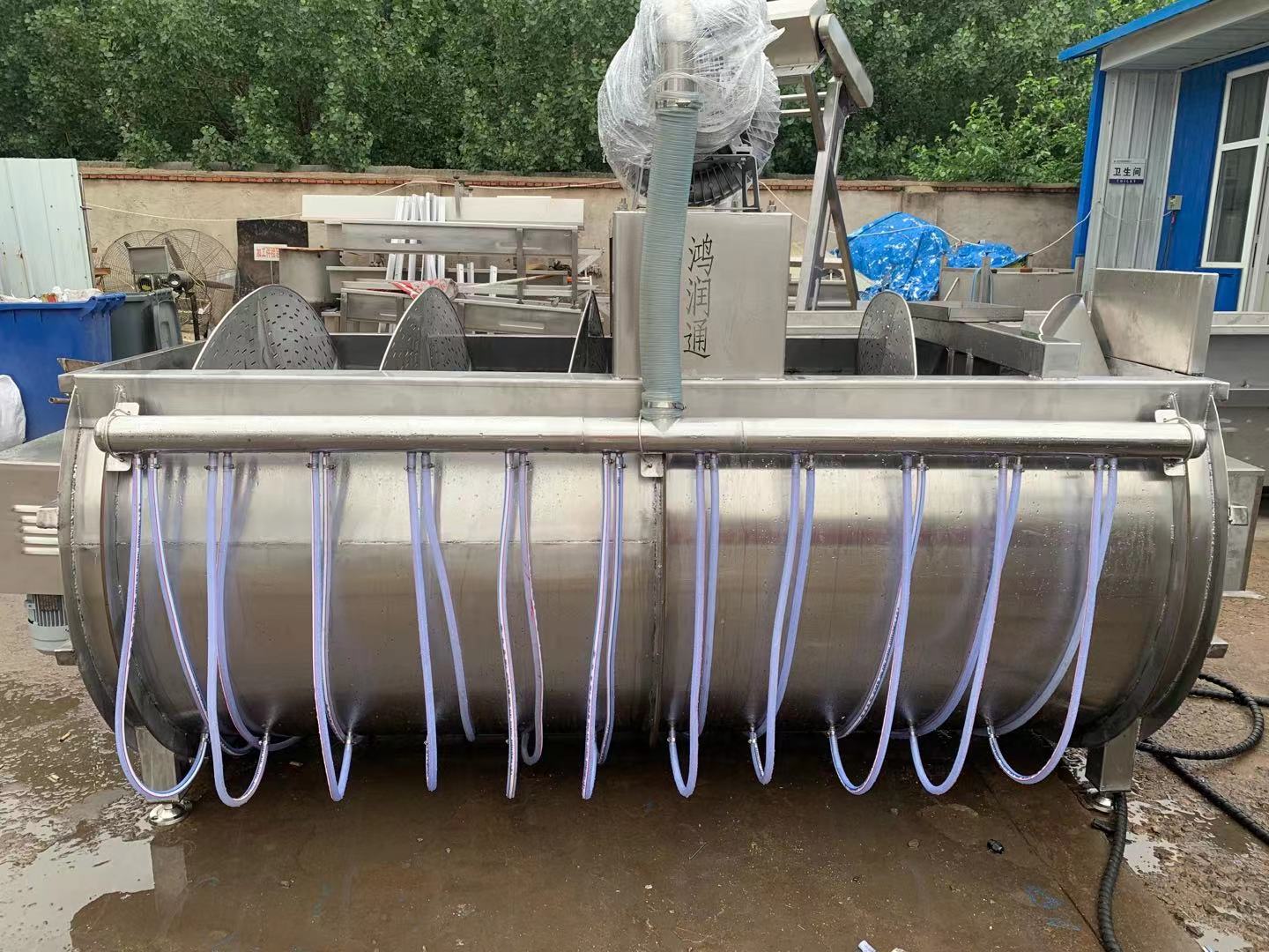 潍坊小型预冷机 诸城屠宰生产厂家 鸿润通流水线预冷机设备