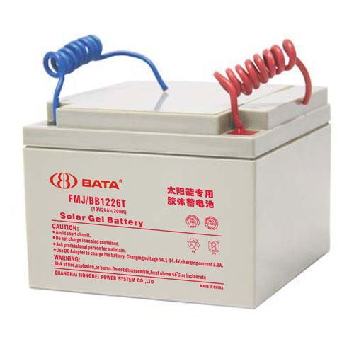鸿贝蓄电池FMJ/BB1226T 12V26Ah 胶体机器内置/门禁/路灯