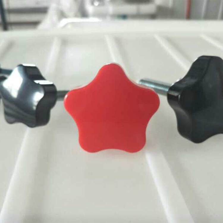 口罩机专用抽屉把手 工业胶木把手 黑色机械通孔梅花手柄