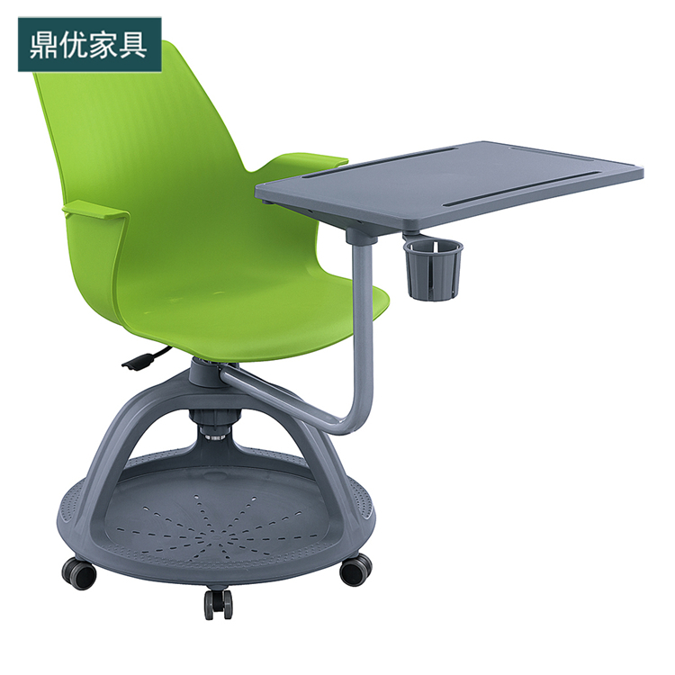 高校学习椅定做厂家 鼎优创客教室桌椅 360度旋转培训椅子