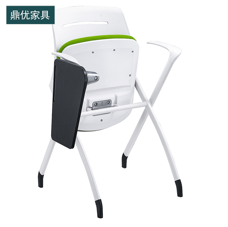 鼎优培训椅带写字板办公椅 简约折叠会议椅 会议室靠背椅子