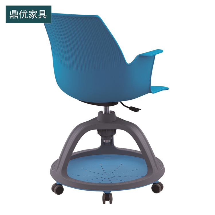 塑料培训椅 360度旋转写字板椅 智慧教室课桌椅 鼎优家具
