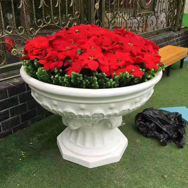 交货及时 无机玻璃钢花盆 种植槽长形绿化玻璃钢花箱 玻璃钢花盆